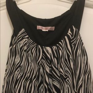 Sleeveless Zebra Print Swing Top